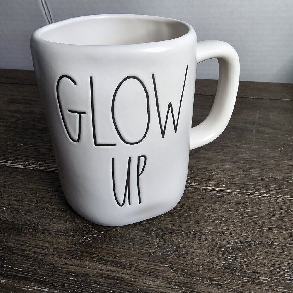 NWT Rae Dunn Glow Up Mug 2021 HTF Beauty Glam Girly Makeup Skincare